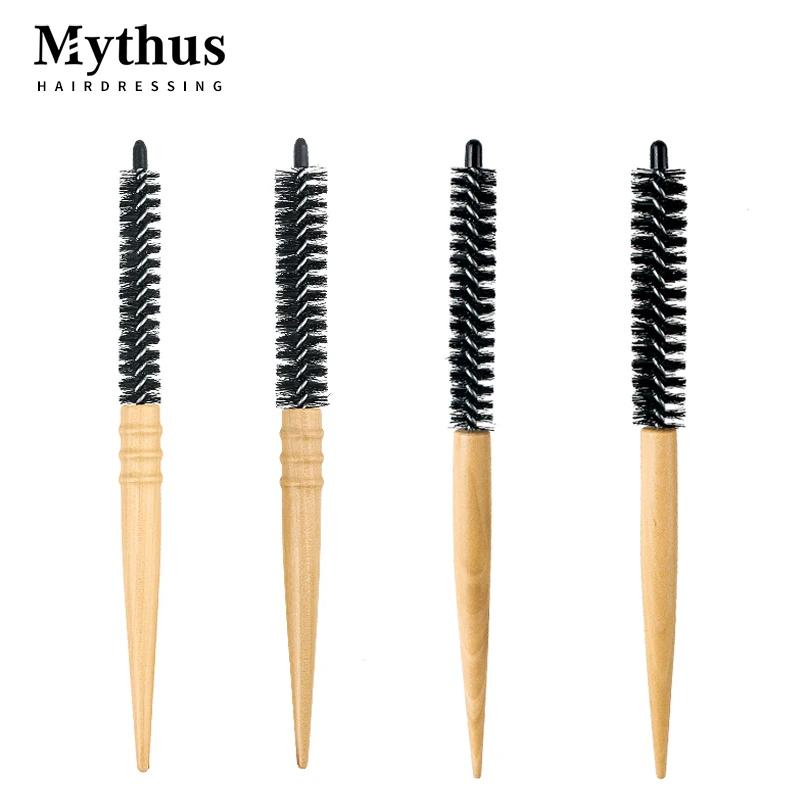 Mythus 16mm 20mm Small Hair Round Brush Short Hair Styling Comb Salon Hair Curling Brush Hair Makeup Comb For Hairdrerssing Tool