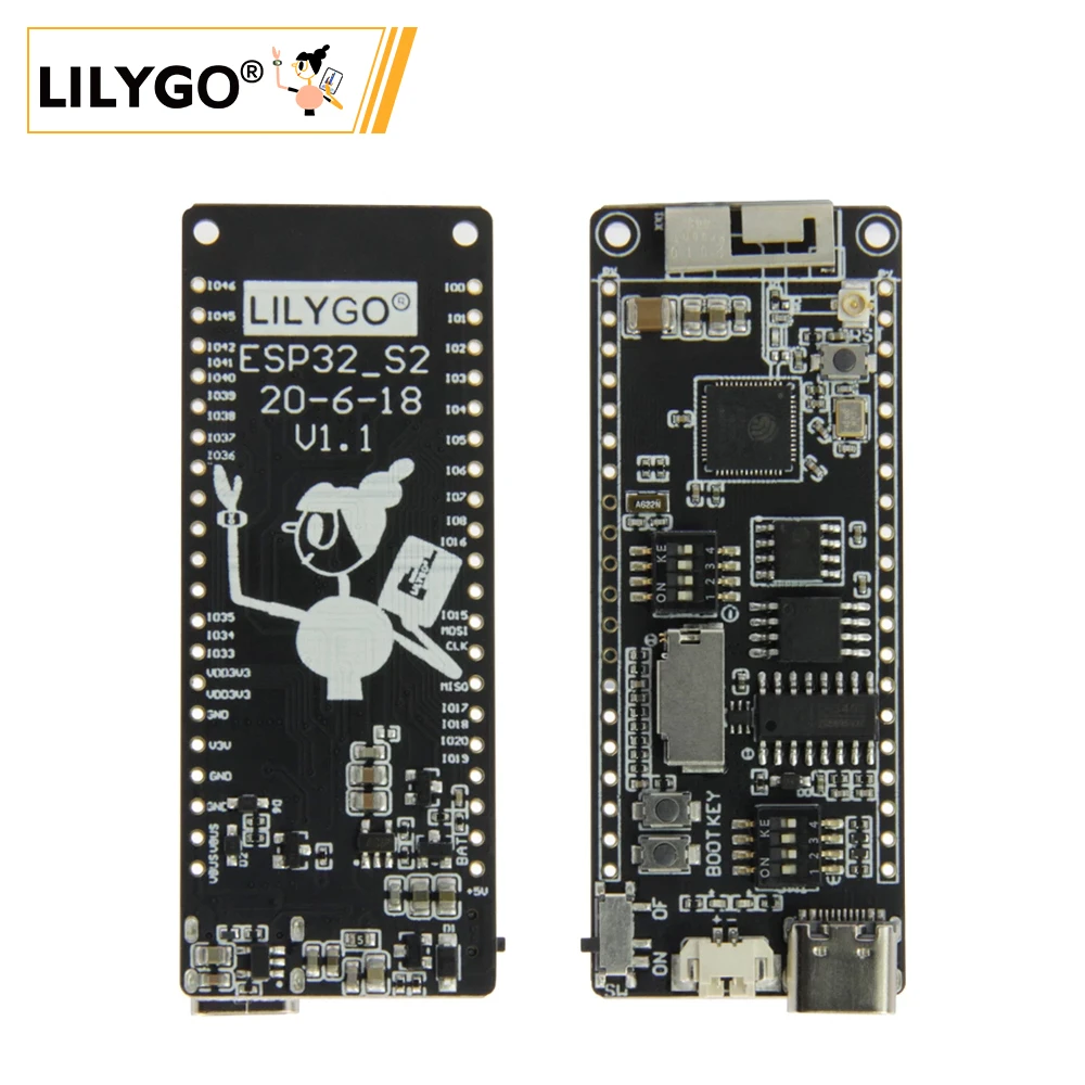 LILYGO® TTGO T8 ESP32-S2 V1.1 WIFI Wireless Module Type-c Connector TF Card Slot Development Board