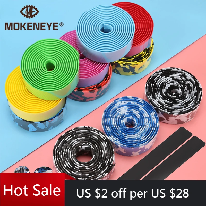 Bike Bicycle Handlebar Tape Road Cycling Handle Belt Cork Wrap with Bar Plugs Cycle Non-slip Belt Bike Accessories Wrap Tapes