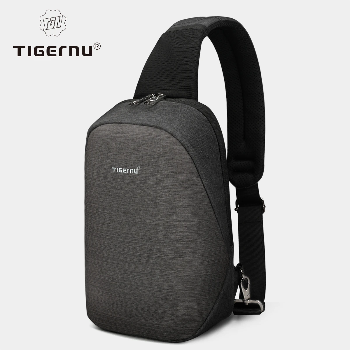 Tigernu Fashion Men Male chest Bags Casual Splashproof  9.7 inch chest Bag for Male chest Bags  Black Men