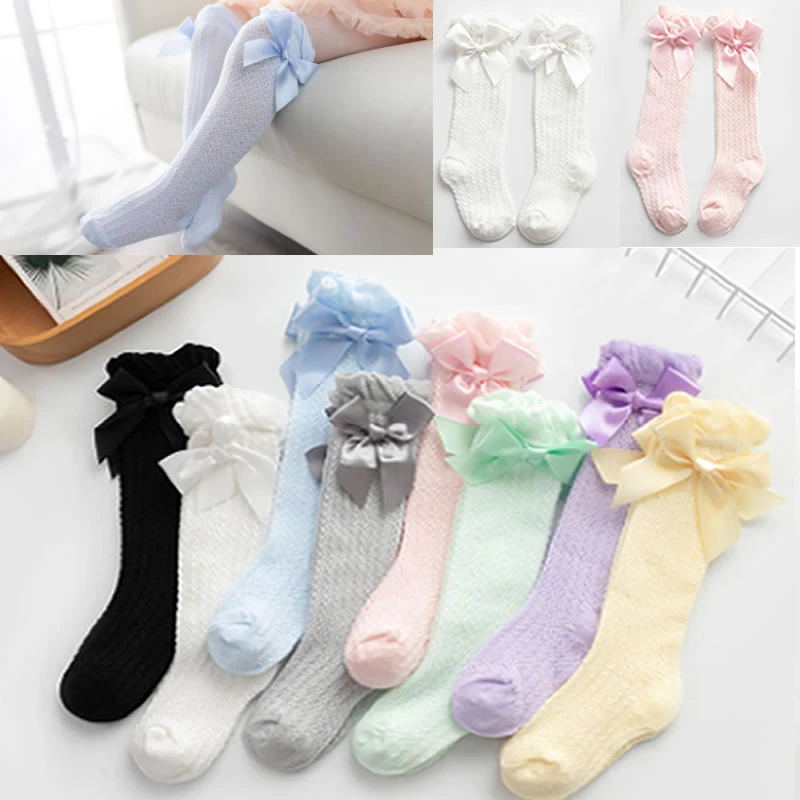 Kids Socks New Baby Girls Knee High Socking Cotton Soft Lace Children Socks Princess 0-3Yrs Toddler Girl Leg Warmers Party Gift