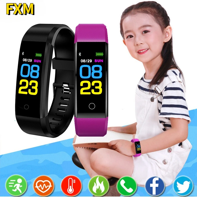 Children's Watch Fitness Color Screen Smart Sport Bracelet Activity Running Tracker Heart Rate For Men Women Watch Kids Gift