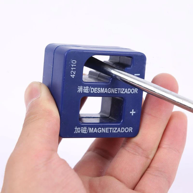Mini Magnetizer Head Demagnetizer Screwdriver  Portable ABS Head Puncher Blue Quickly Charge Magnet Plus Magnetic Device