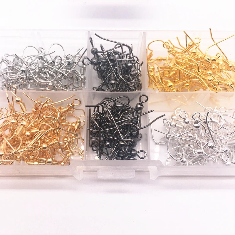 Wholesale 100PCS(50pair) Findings Earring Hook Coil Ear Wire DIY Jewelry Making
