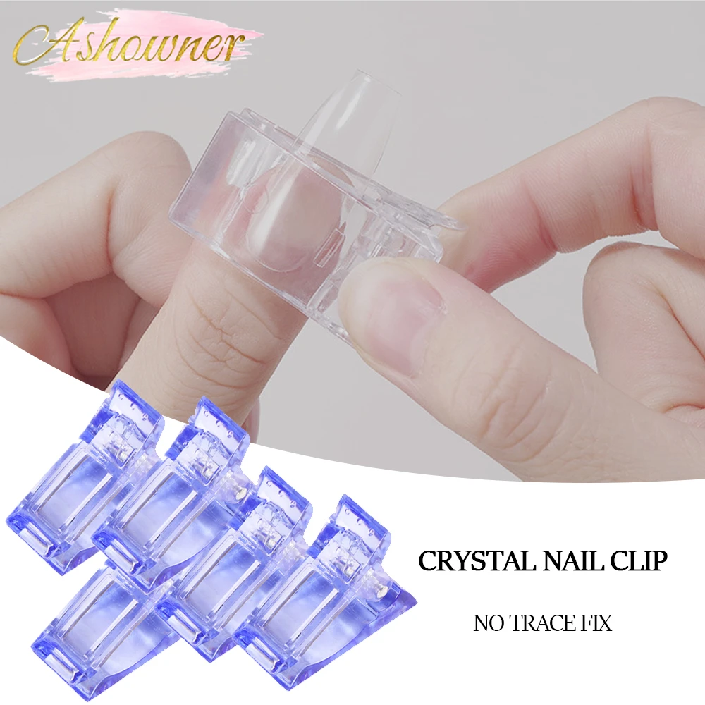 1/5Pcs Acrylic Nail Clip Transparent Gel Quick Building Nail Tips Clips Fingernail Extension UV LED Clamps Nail Art Builder Tool