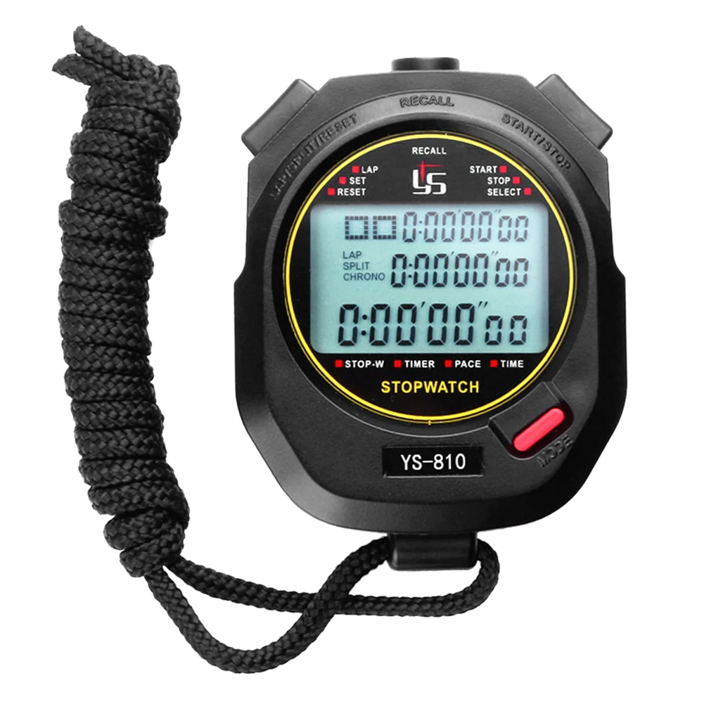 Handheld Digital Stopwatch Timer Chronograph Sports Training Timer Stop Watch Outdoor Sports Running Chronograph Stop Watch