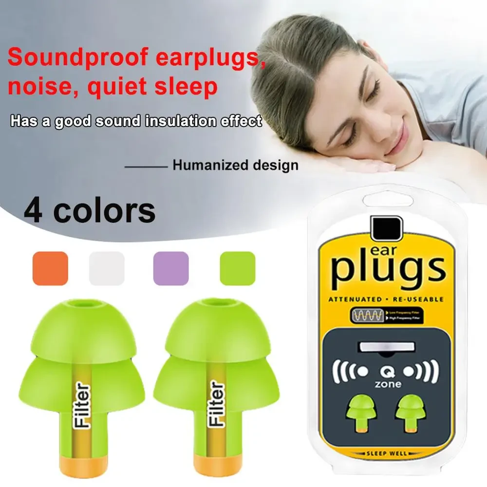 1Pair Anti-noise Earplug Sound Insulation Protection Earplugs Foam Ear Plug Sleeping Travel Soft Noise Reduction Ear Protector