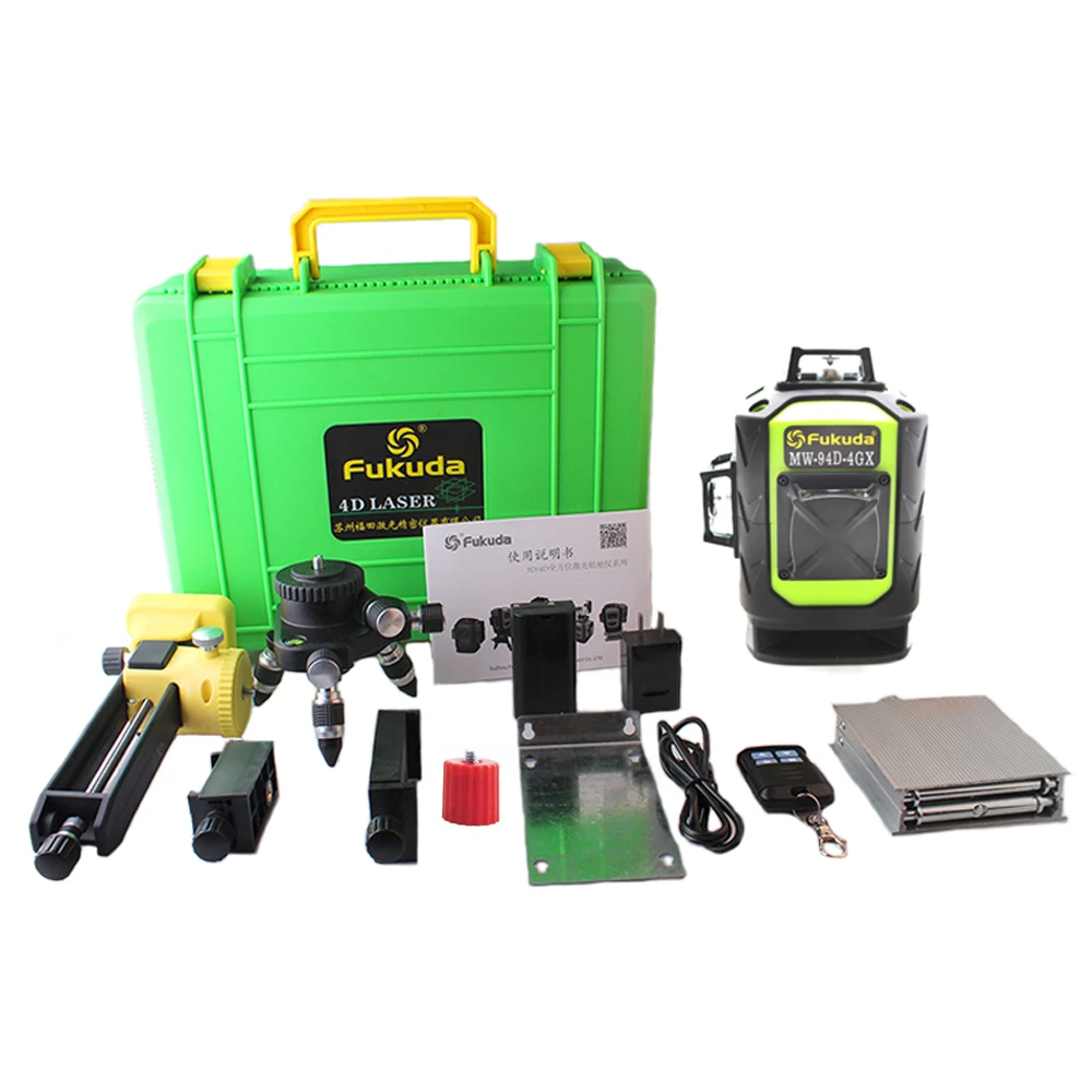 New Fukuda Professional 16 Line 4D laser level with Japan Sharp 515NM Beam 360 Vertical And Horizontal Self-leveling Cross