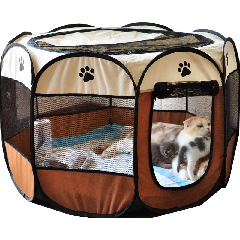 Portable Folding Kennels Fences Pet Tent Houses For Large Small Dogs Foldable Outdoor Playpen Puppy Cats Pet Cage Delivery Room