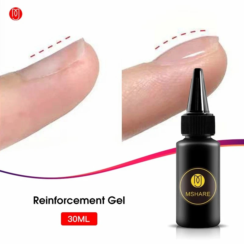 MSHARE Reinforcement Gel  Self Leveling Build Nail Apex & C-Curve Builder Strengthen Alignment Base Soak Off  30ml