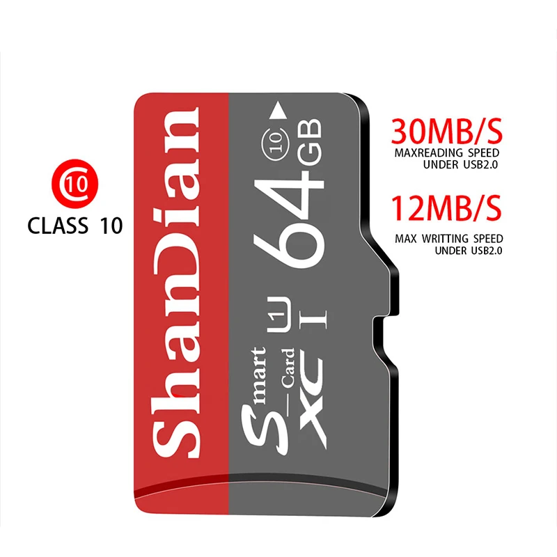 SD Card 32GB High Speed Class 10 16GB/64GB Real Capacity 128GB Mini SD Memory Card TF Card for Smartphone Give card reader gift