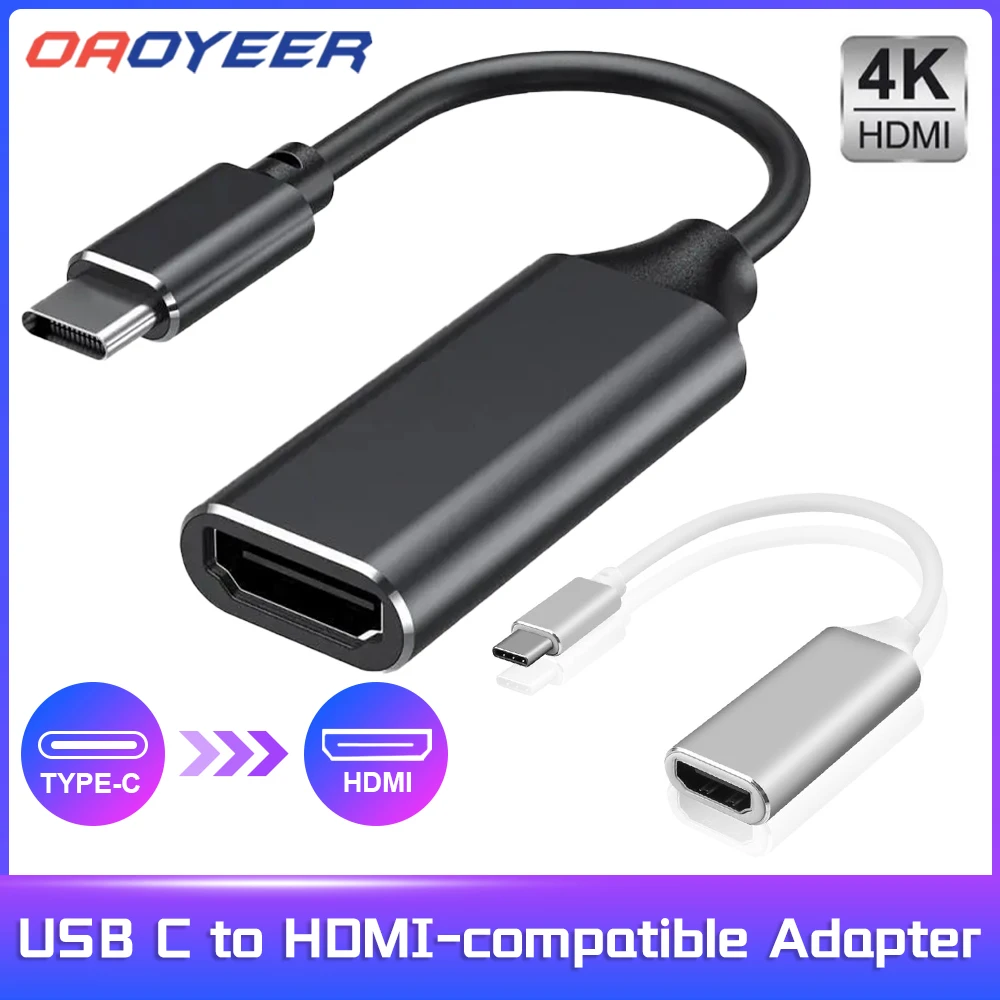 USB C to HDMI-compatible Adapter 4K 30Hz Cable Type C for MacBook Samsung Galaxy S10 Huawei Mate P20 Pro USB-C HDMI-Adapter