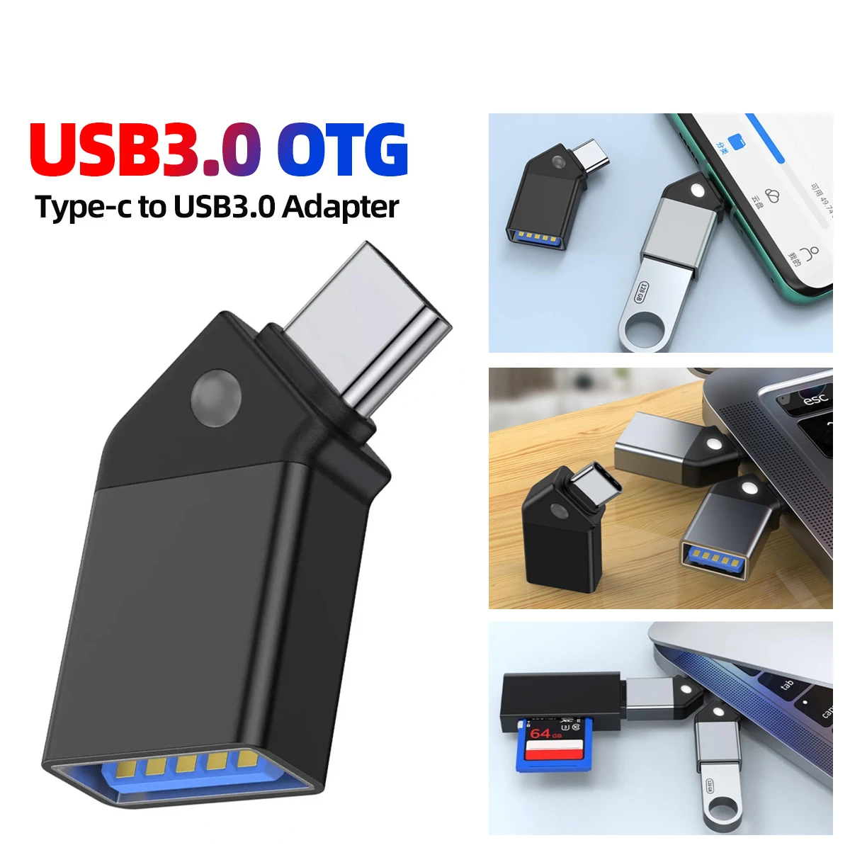 ANMONE Type C To USB 3.0 OTG Adapter USB-C Male To USB Female Converter For Macbook Samsung S20 Xiaomi Huawei USBC OTG Connector