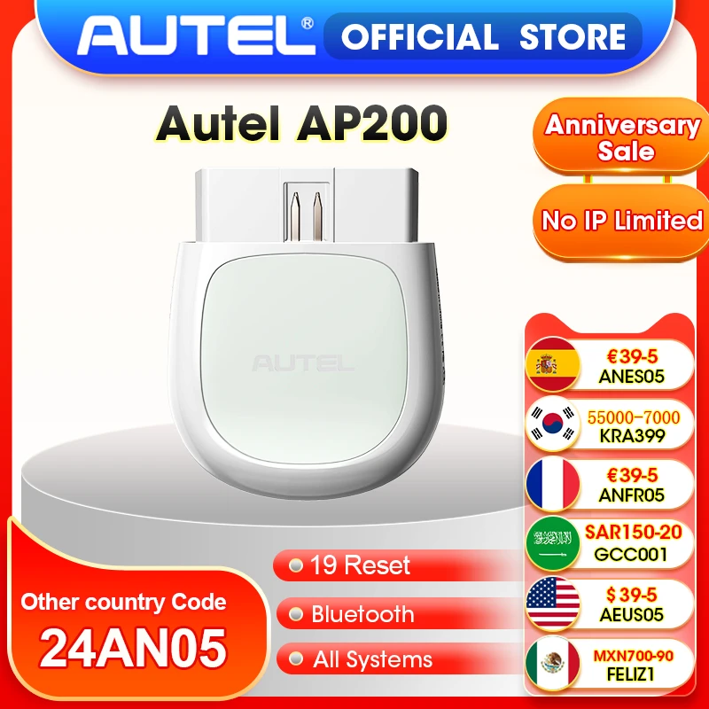 Autel AP200 Bluetooth OBD2 Scanner Automotivo OBD 2 TPMS Code Reader Car Diagnostic Tool PK Thinkcar Thinkdiag Easydiag