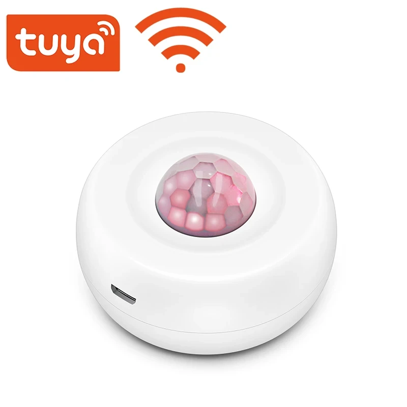 Tuya WiFi Motion PIR Sensor Detector USB charging WIFI Movement Sensor Support no one mode APP Wireless Home Security System