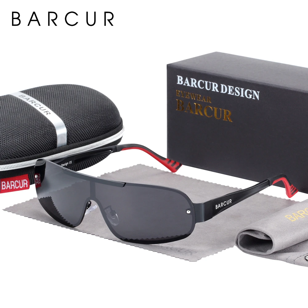 BARCUR Aluminum Magnesium Men's Sunglasses Pilot Driving Narrow Polarized Lens Man Sun Glass Women Gafas De Sol Shades