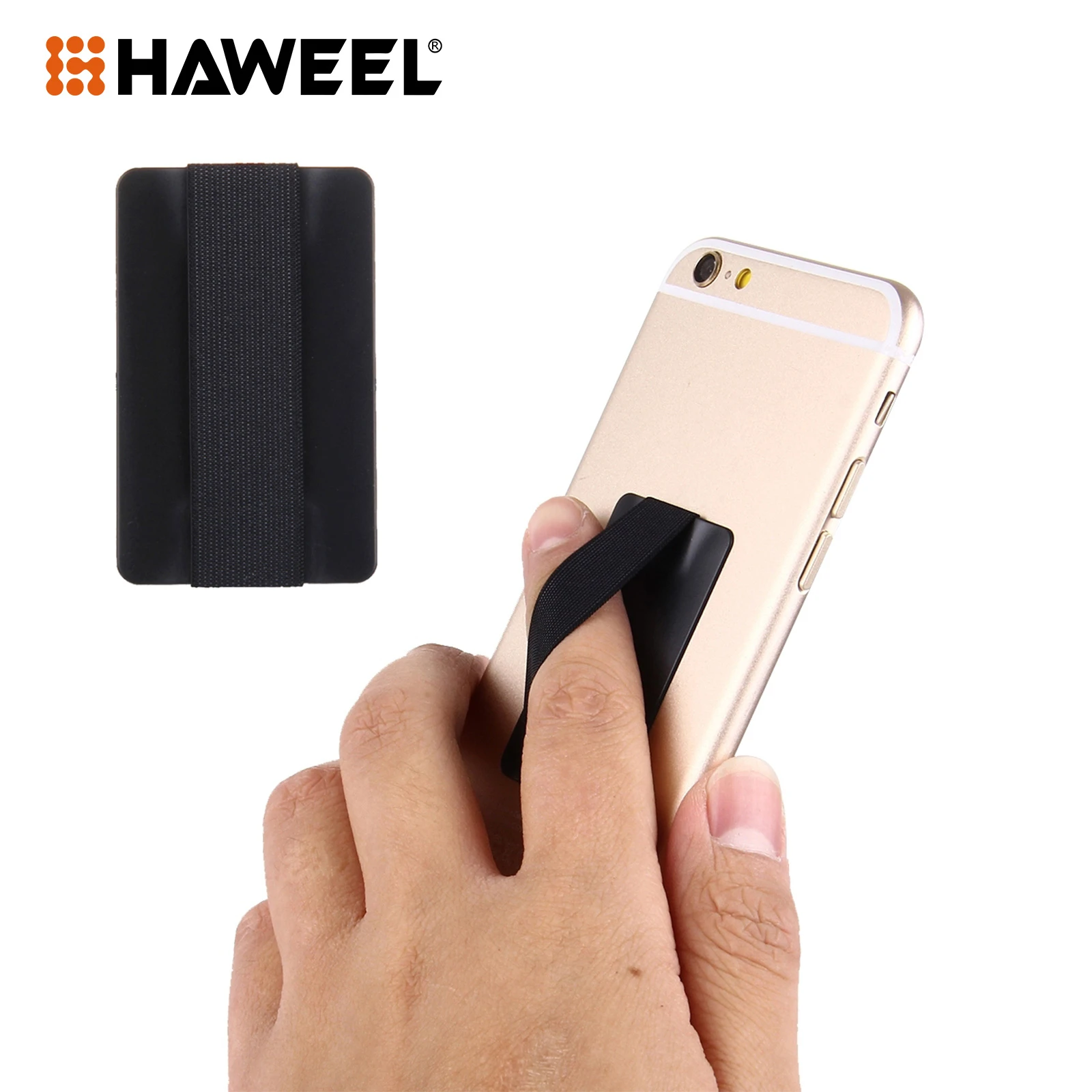 HAWEEL Universal Ultrathin Finger Grip Strap, Size: 53 x 33 x 1.8 mm For iPhone, Galaxy, Huawei, Xiaomi, LG, HTC and Tablets