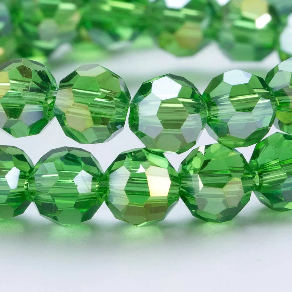 Austrian Round Transparent Crystal  Beads For DIY Bracelet Jewelry Making Supples Accessories Rondelle Ball Faceted Glass Beads
