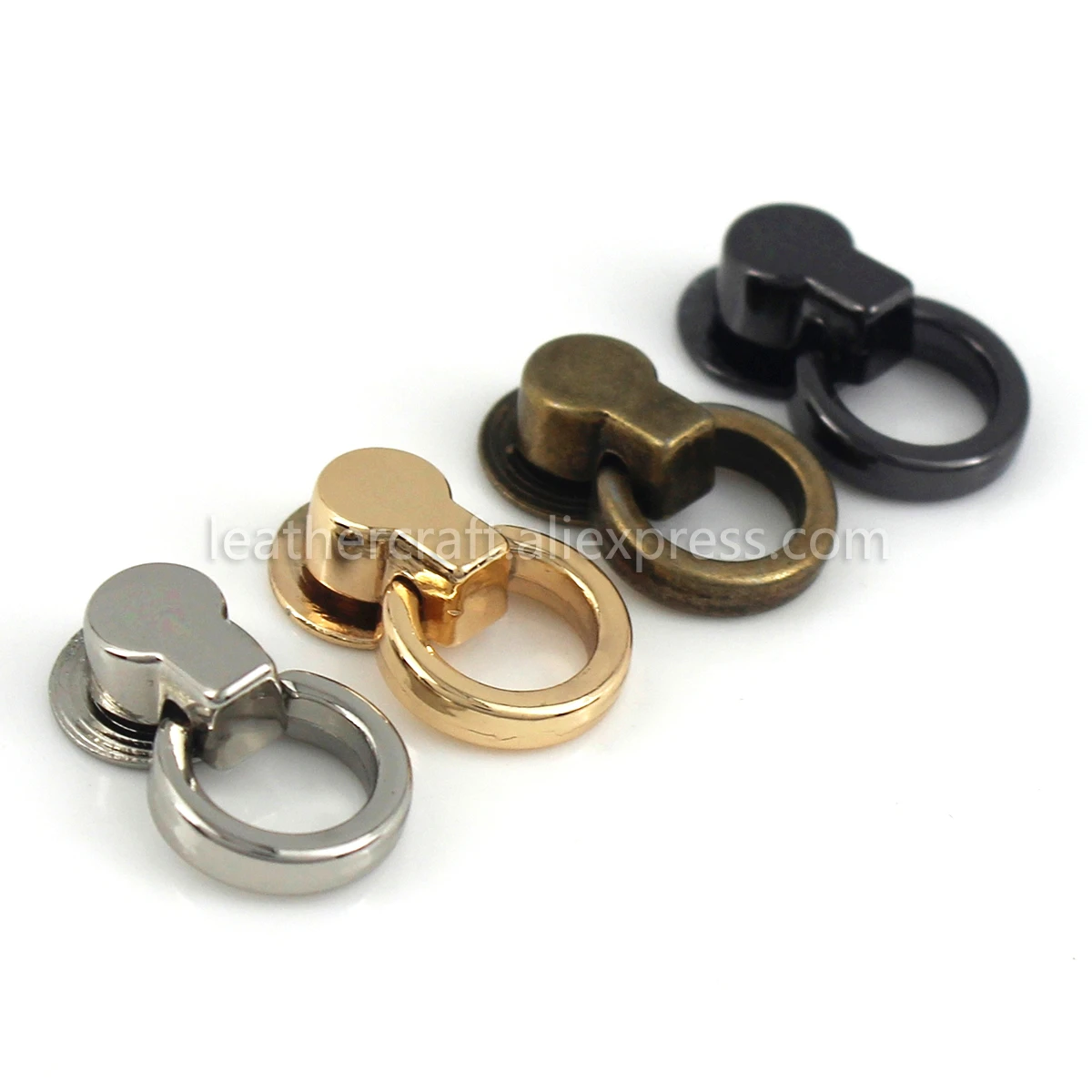 10pcs Metal Bag Side Tiny Anchor Gusset Hanger Clamps Bag Side Edge Anchor Link Hardware with O Rings for Tiny Bag Purse