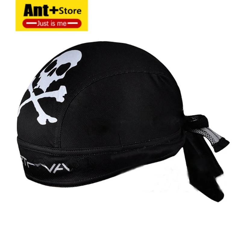 Men Black Cycling Bicycle Outdoor Sports Pirate Bike Hat Cap Women sport headband Sweat absorption and quick drying bandana