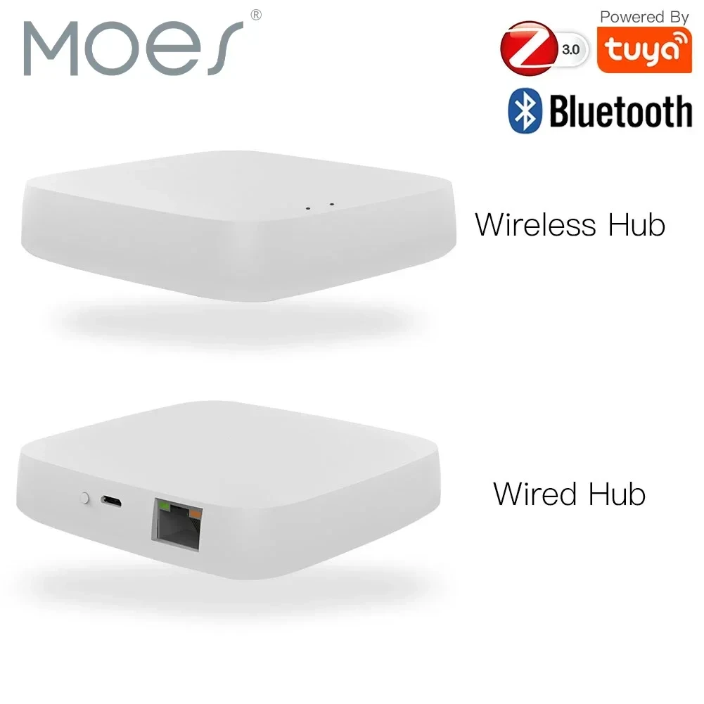 MoesHouse Tuya ZigBee Smart Gateway Hub Smart Home Bridge Smart Life APP Wireless Remote Controller Works with Alexa Google Home