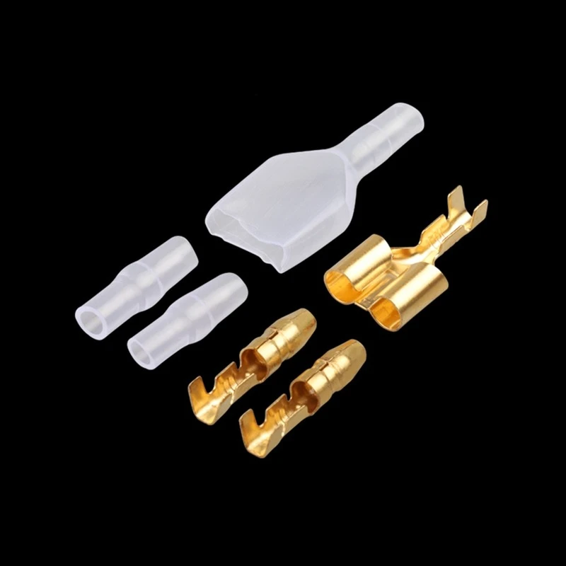 10/20/50sets 4.0 bullet terminal car electrical wire connector diameter 4mm  Male + Female 1 : 2