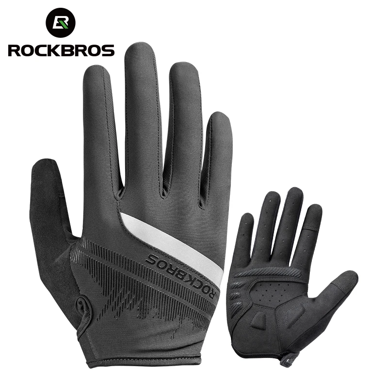 ROCKBROS Cycling Men's Gloves Spring Autumn Bike Cycling Gloves Sports Shockproof Breathable MTB Mountain Bike Gloves Motorcycle