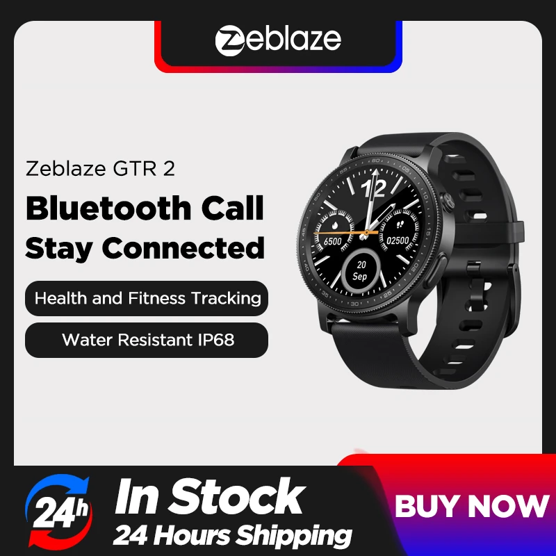 New 2021 Zeblaze GTR 2 Smart Watch Receive/Make Call Health&Fitness Monitor Long Battery Life Smartwatch Water Resistant IP68