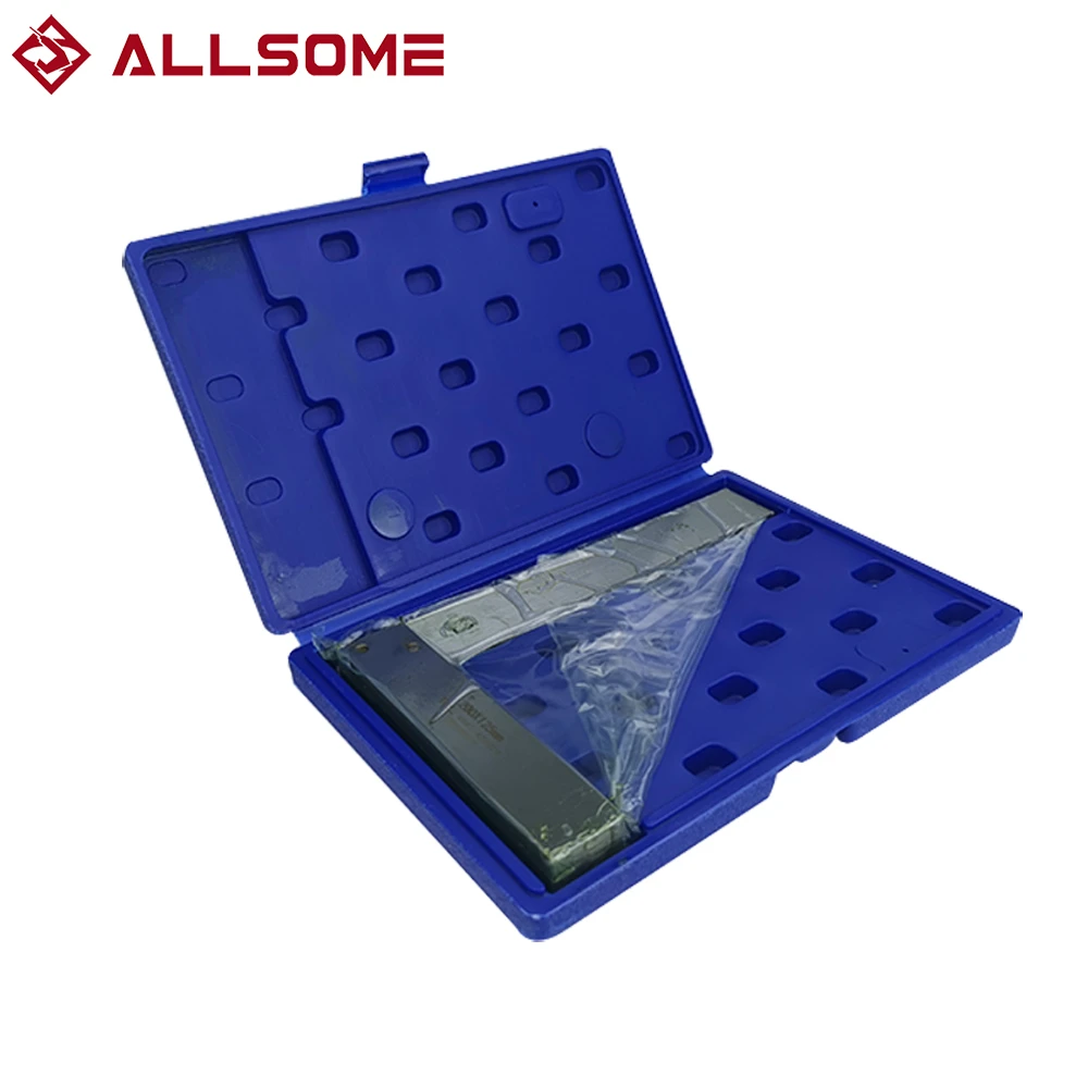 ALLSOME Machinist Square 90 Degree Right Angle Engineer Set Precision Ground Steel Hardened Angle Ruler HT2059-2064