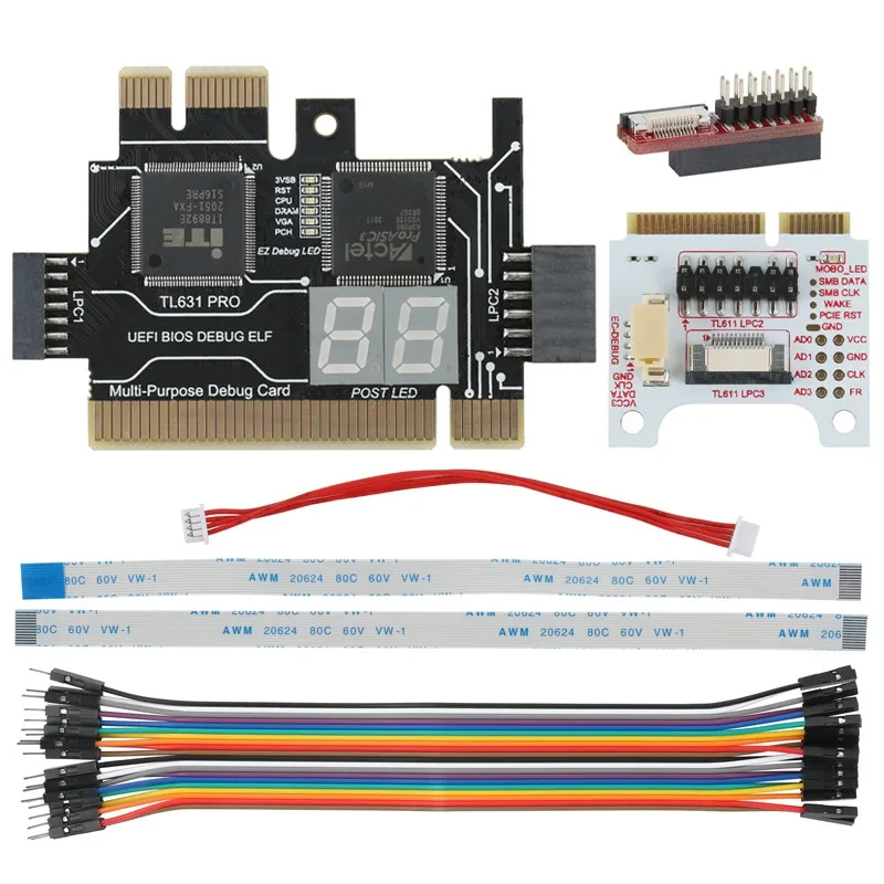 TL611 TL631 Pro Universal Laptop And PC PCI PCI-E Mini PCI-E LPC Motherboard Diagnostic Analyzer Tester Debug Cards