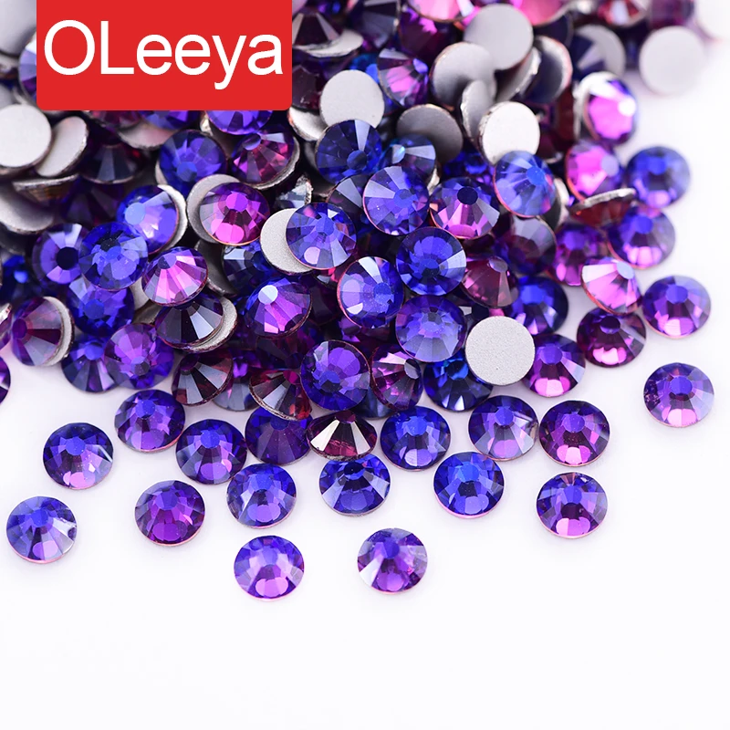 New Purple Velvet Crystal Loose стразы Non Hot Fix Rhinestones Glass Strass Non Hotfix Rhinestone DIY Nails Decorations F0239