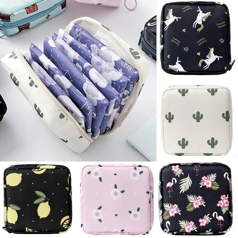 Waterproof Tampon Storage Bag Cute Sanitary Pad Pouch Portable Makeup Lipstick Key Earphone Data Cables Organizer