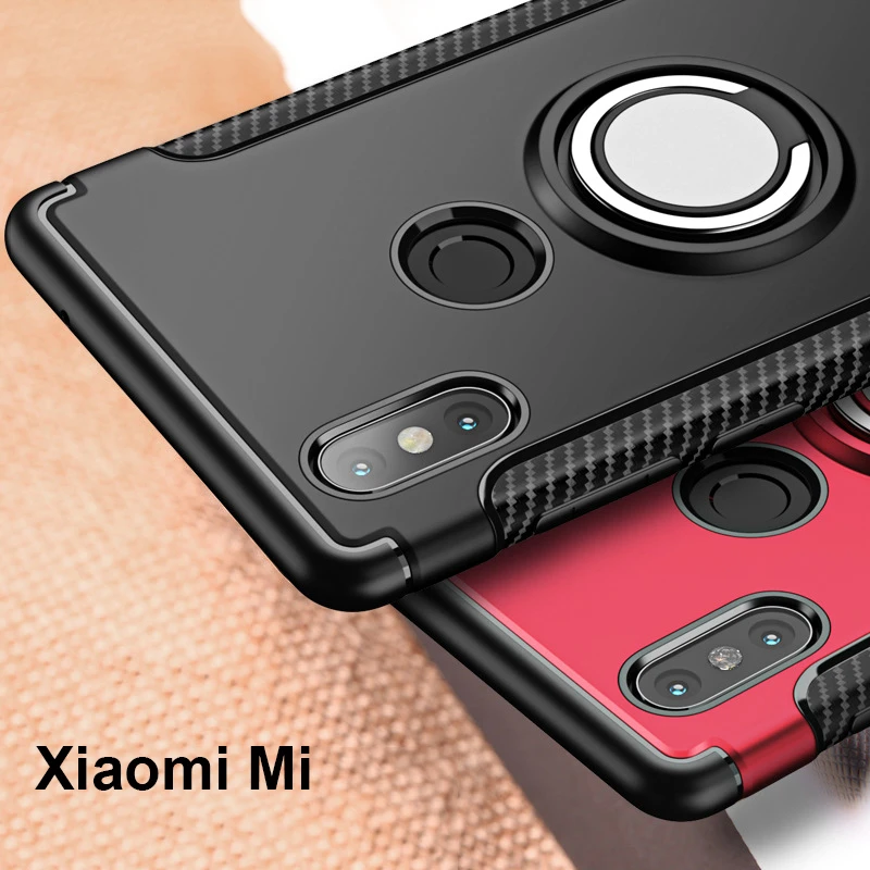 Finger Ring 360 Full Protect Case For Xiaomi Mi Mix 2S Mix 2 / For Xiaomi Mi Note 3 Max 3 A1 A2 Cover Case For Xiaomi Mi 6 Mi8