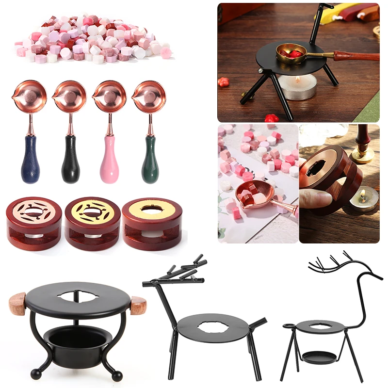 Deer Shape Retro Wax Seal Stamp Stick Sealing Wax Furnace Stove Warmer Wax Sticks Melting Glue Furnace Tool