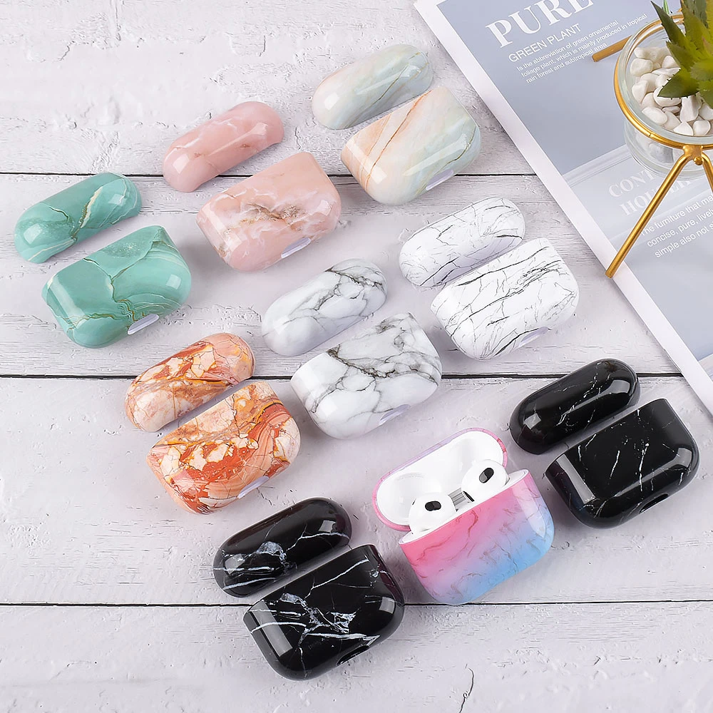 Case For Airpods Case Marble Pattern Cute Hard Cover For Airpods Pro 2 1 Case Headphone For AirPods 2 1 Cases Charging Box Coque