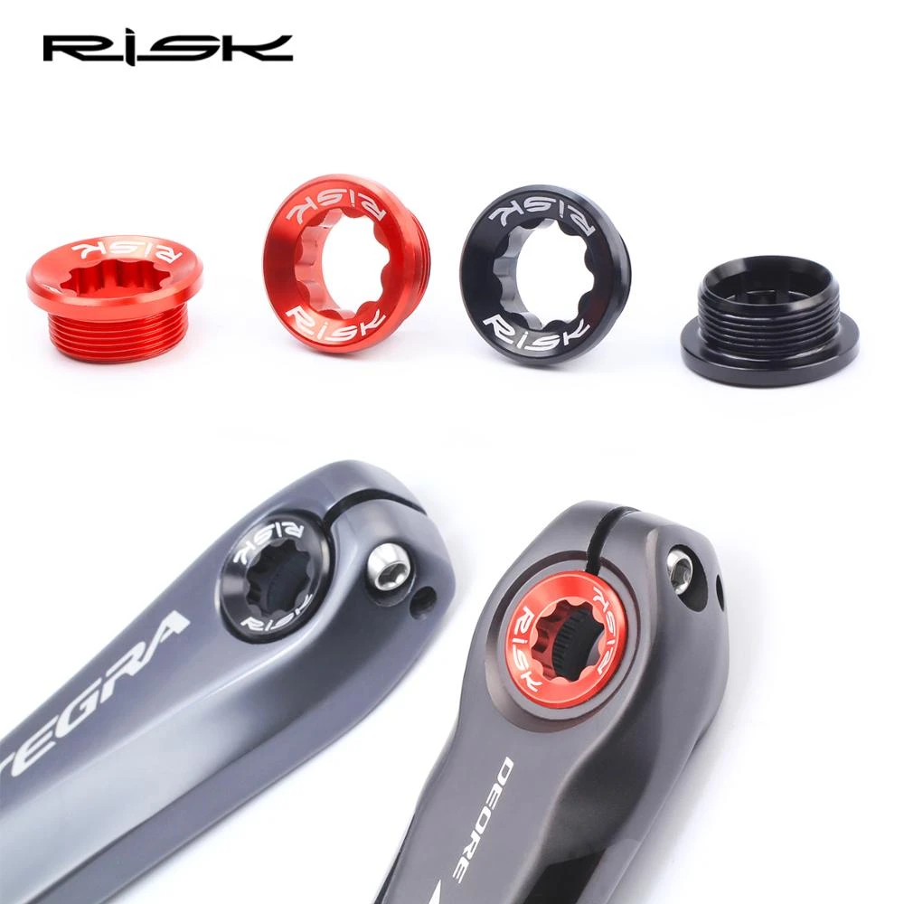 RISK Aluminium Alloy Bike Crank Cover Road MTB Bicycle Chainwheel BB Crank Arm Cover Bolt Screw For Deore/XT/SLX/XTR/105/UT/DA
