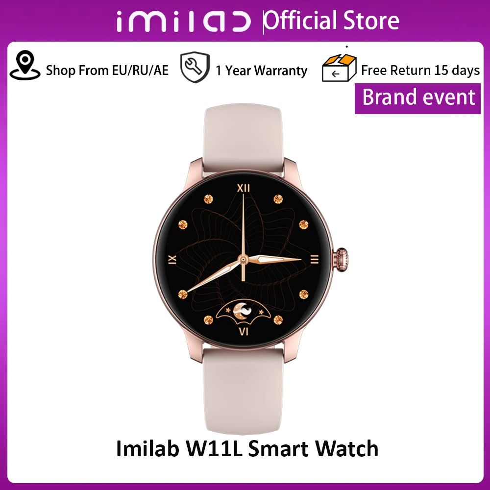 IMILAB W11L Smart Watch Women SmartWatch 2.5D Curved Screen Heart Rate Blood Oxygen Monitor Sport Fitness Tracker Wrist Bracelet