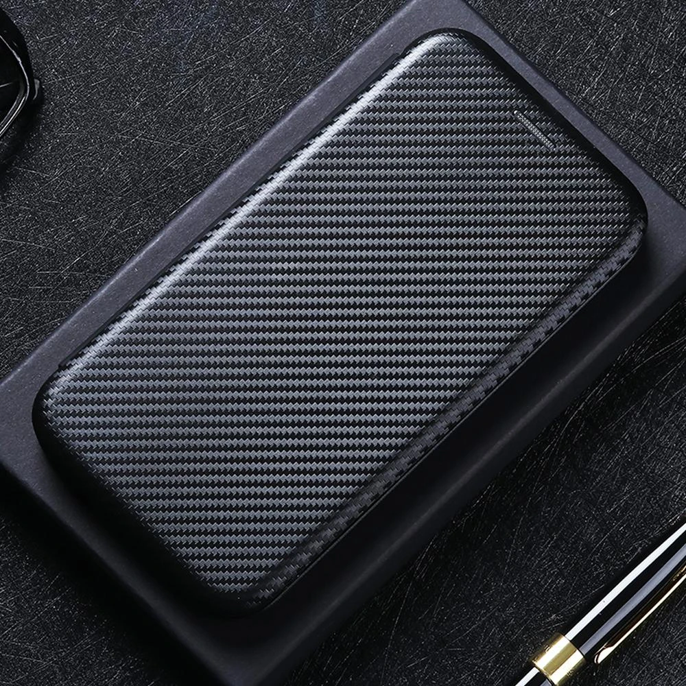Carbon Fiber Flip Magnetic Leather Book Case For Oneplus 9 Nord 2 CE 5G N200 N10 N100 8T 8 7T 7 6T 6 5T 5 3T 3 Walle Case Cover