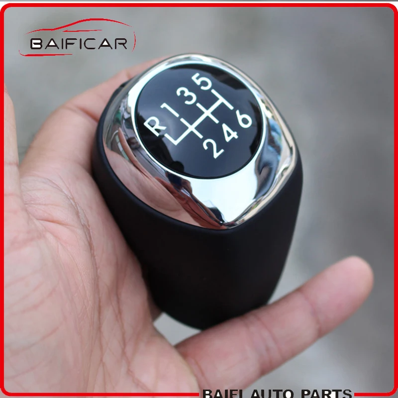 Baificar New Electroplate 6 Speed Manual Stick Gear Shift Knob Lever Shifter For Hyundai Elantra GT Accent Solaris Avante MD I30