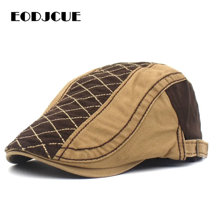 New Fashion Summer Berets Caps For Men Casual Peaked Caps embroidery Retro Berets Hats Dad Hat Casquette Cap