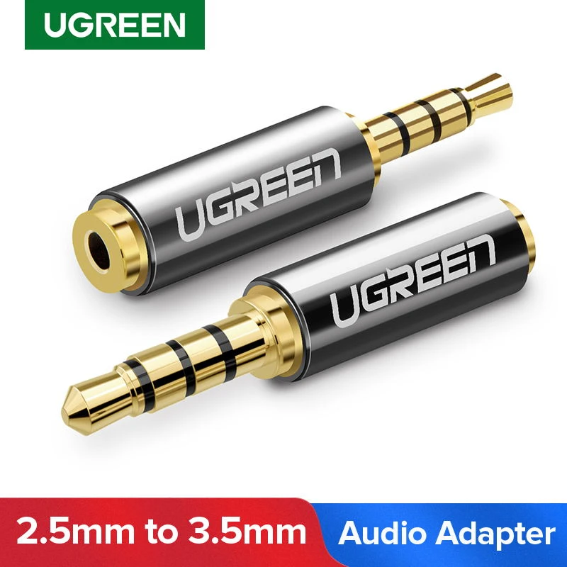 Ugreen Jack 3.5 mm to 2.5 mm Audio Adapter for Xiaomi Mi Box 2.5mm Male to 3.5mm Female Plug Connector for Aux Speaker Jack 3.5