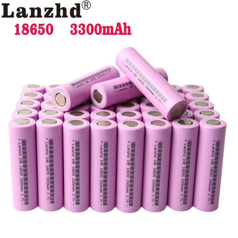 (5-40pcs) 18650 Rechargeable Batteries Lithium Li Ion 3.7V 3300mAh  30A VTC7 18650 Battery For Led Lights  Toys