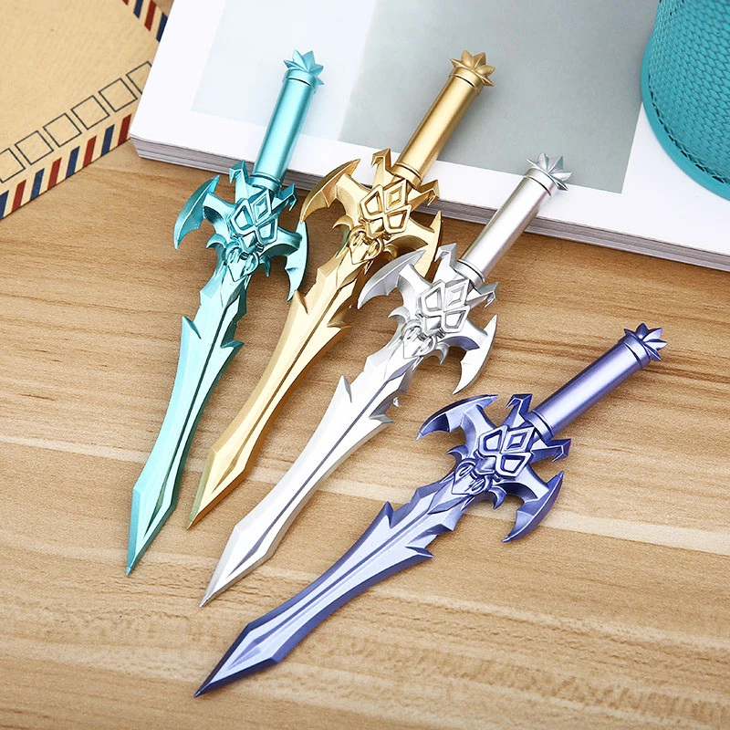 1pcs Creative Arms Sword Props Black Gel Pen Student Writing School Study Stationery Office Supplies