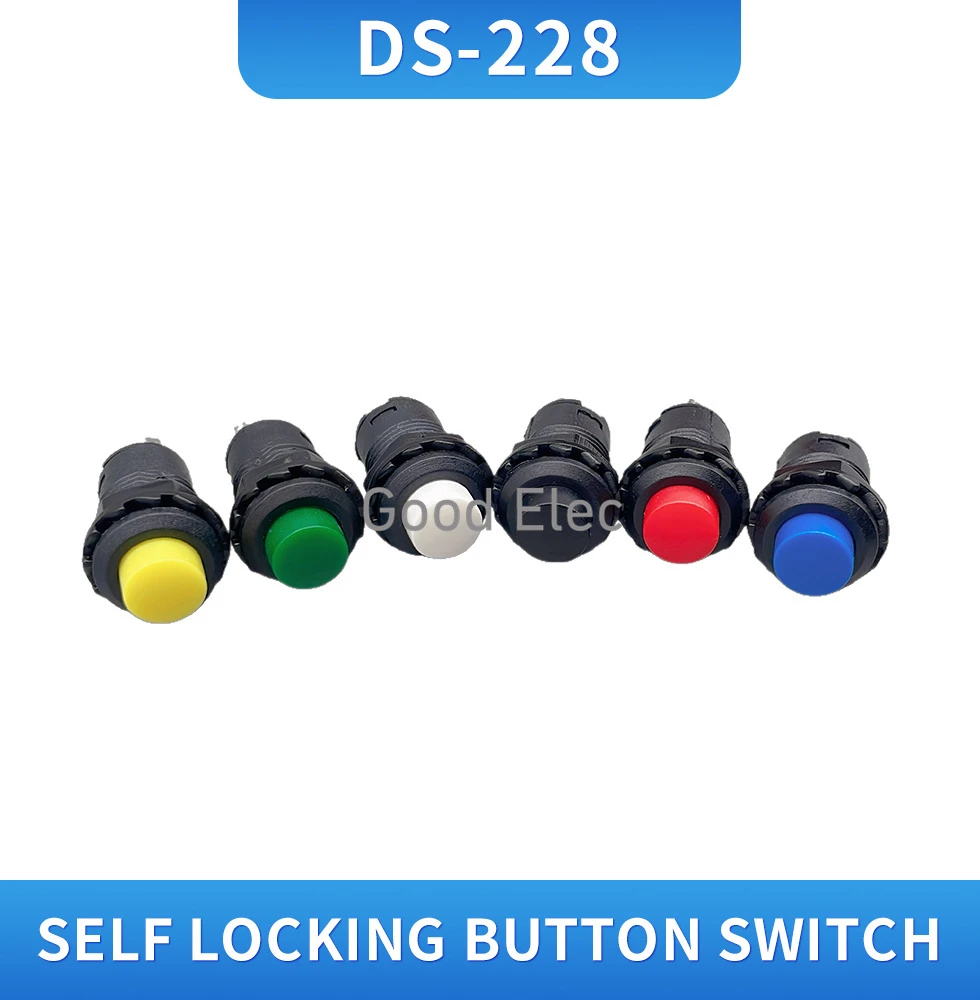 10pcs DS228 On / off latching or Momentary push button switch locking car  dashboard dash boat 12V DS428