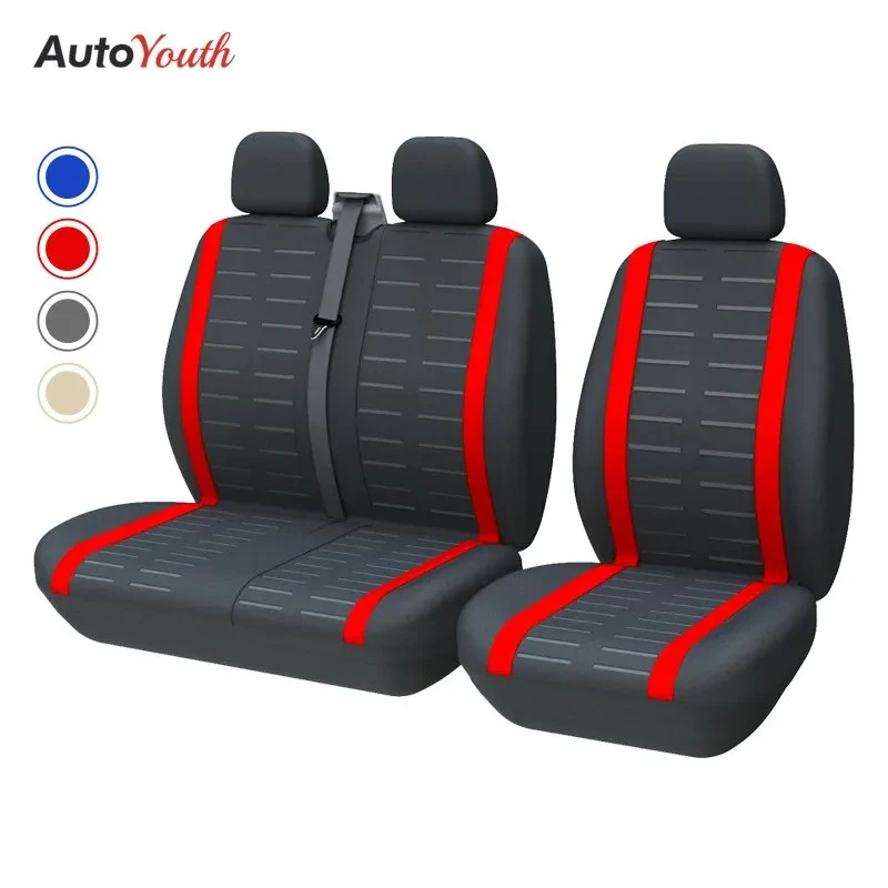 AUTOYOUTH Car Seat Covers - Breathable Polyester Suitable for 2+1 Car Seat Protect Covers - Fits Most Car Truck Van SUV
