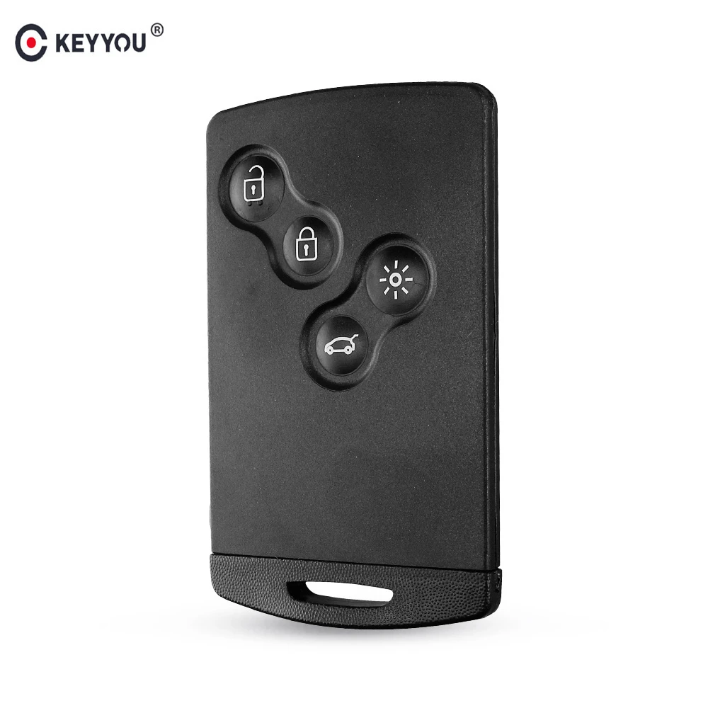 KEYYOU Smart Remote Key Blank With Key With Blade FOB Key Case For Renault Koleos Clio Keys shell
