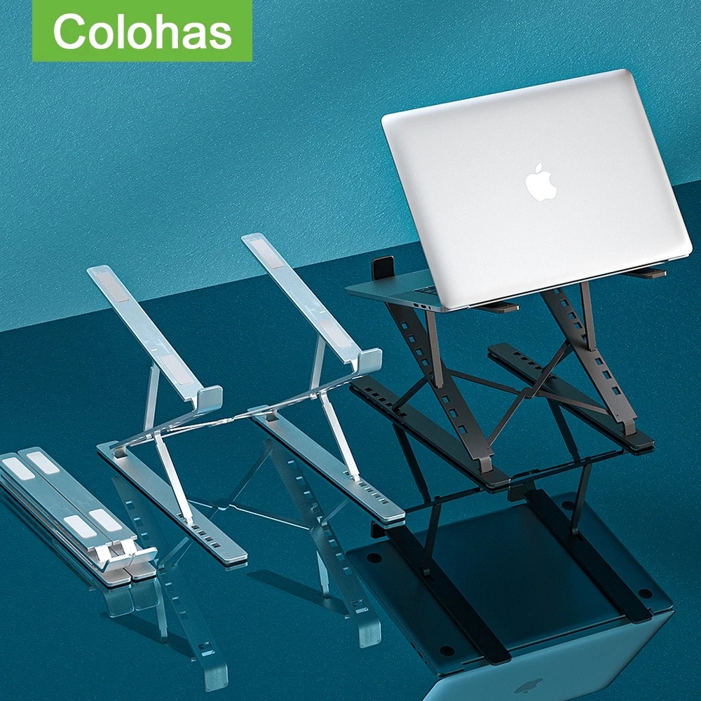 Foldable Laptop Stand Desktop Base Notebook Stand For Macbook iPad Tablet Adjustable Laptop Table Holder Computer Tablet Stand