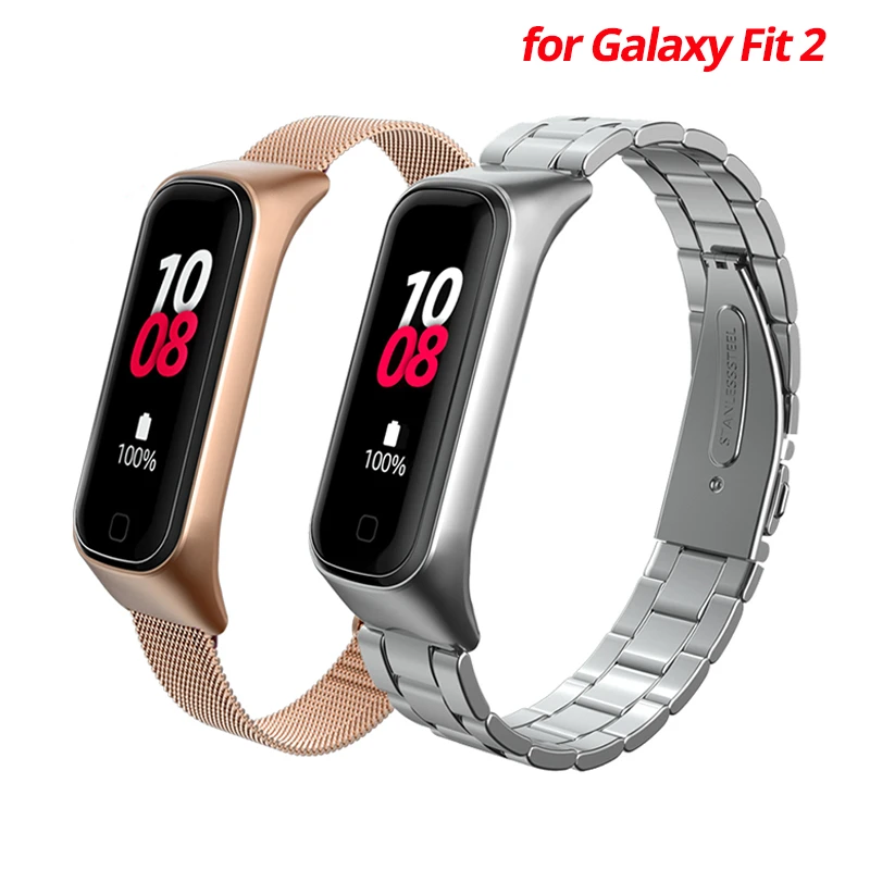 Bracelet for Samsung Galaxy Fit 2 Strap Metal Stainless Steel Band For Samsung Galaxy Fit2 R220 Smart Band Strap Accessories