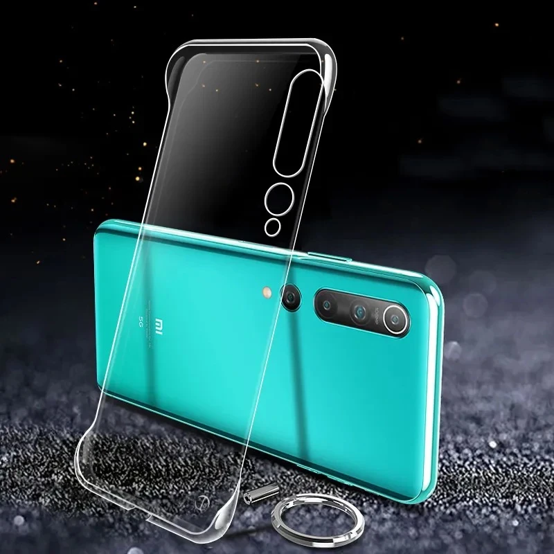 Ultra Thin Frameless Clear Phone Case For Xiaomi Mi 11 Ultra 10T Lite 10 Pro 9 Cover For Redmi Note 10 Pro Slim PC Hard Case