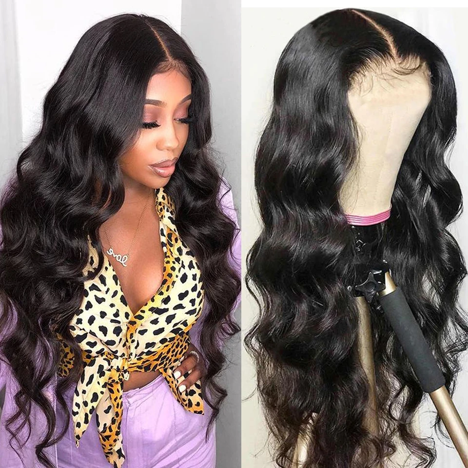 32 30 Inch Body Wave Lace Front Wig Transparent Lace Frontal Wigs Remy T Part Brazilian Wet And Wavy Lace Front Human Hair Wigs